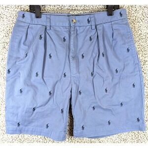 Polo Ralph Lauren Tyler Chino Shorts Men Size 34 (Tag 35) Blue Golf Hike Outdoor